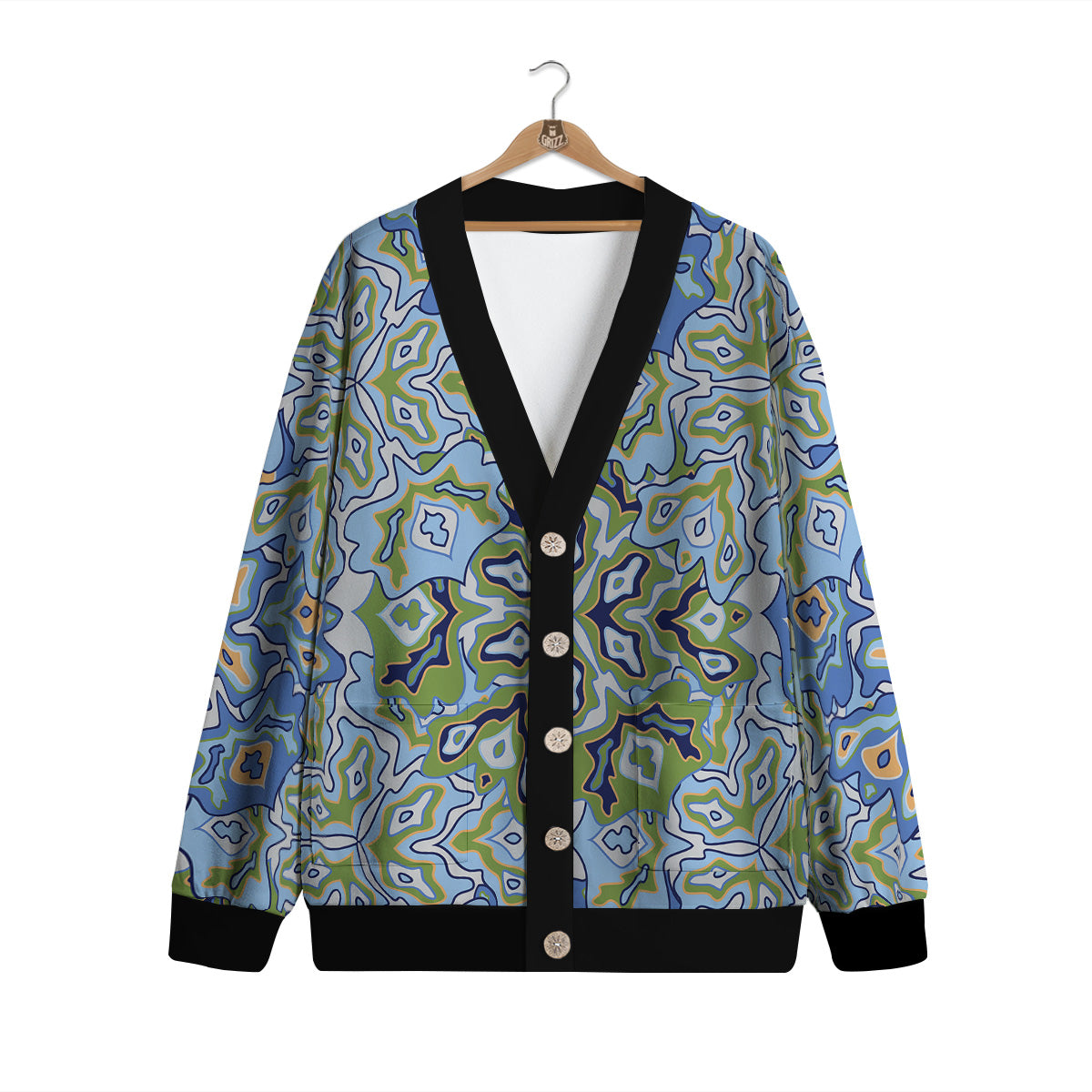 Kaleidoscope Boho Print Cardigan-grizzshop