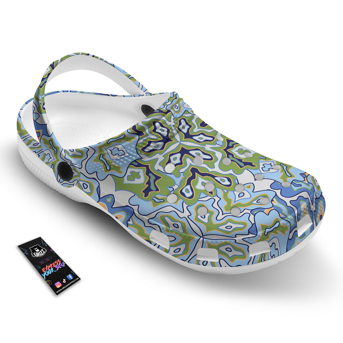 Kaleidoscope Boho Print Clog-grizzshop