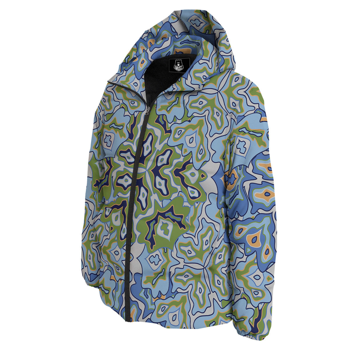 Kaleidoscope Boho Print Down Jacket-grizzshop