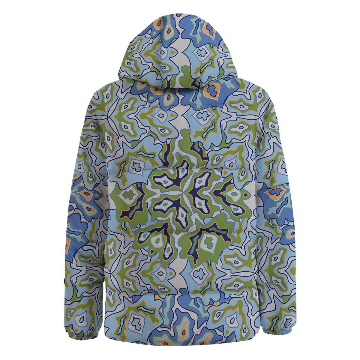 Kaleidoscope Boho Print Down Jacket-grizzshop