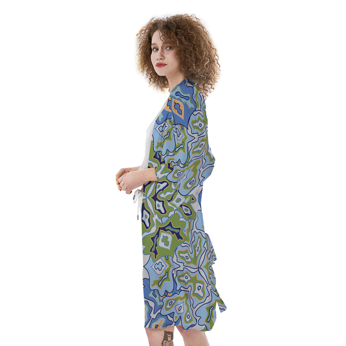 Kaleidoscope Boho Print Kimono-grizzshop