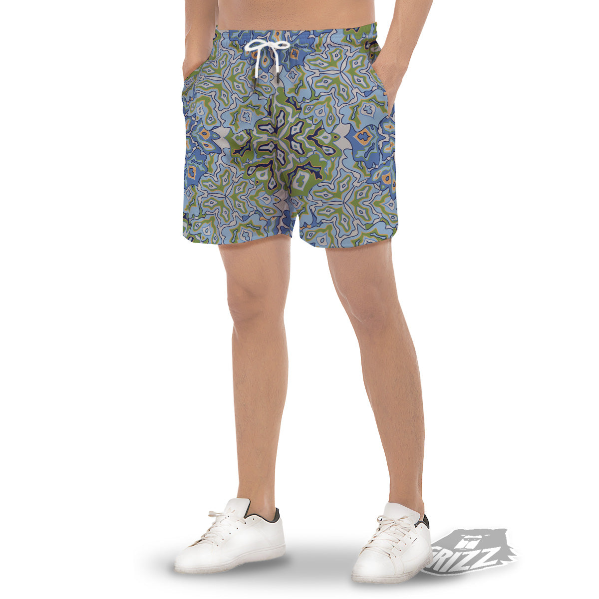 Kaleidoscope Boho Print Men's Gym Shorts-grizzshop