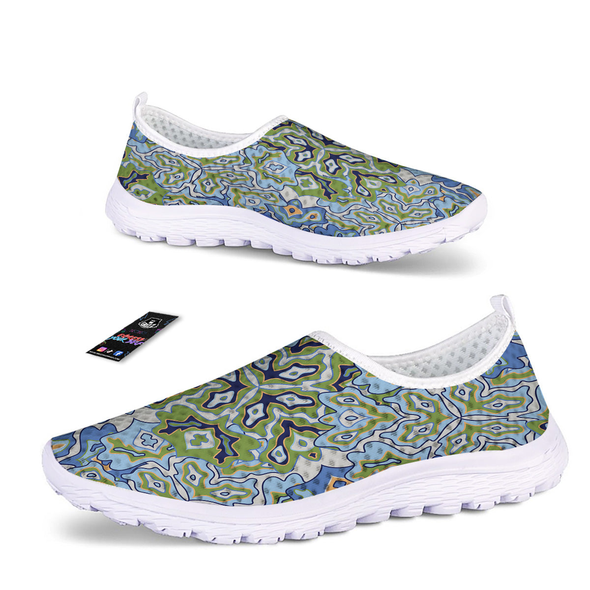 Kaleidoscope Boho Print Nurse Shoes-grizzshop