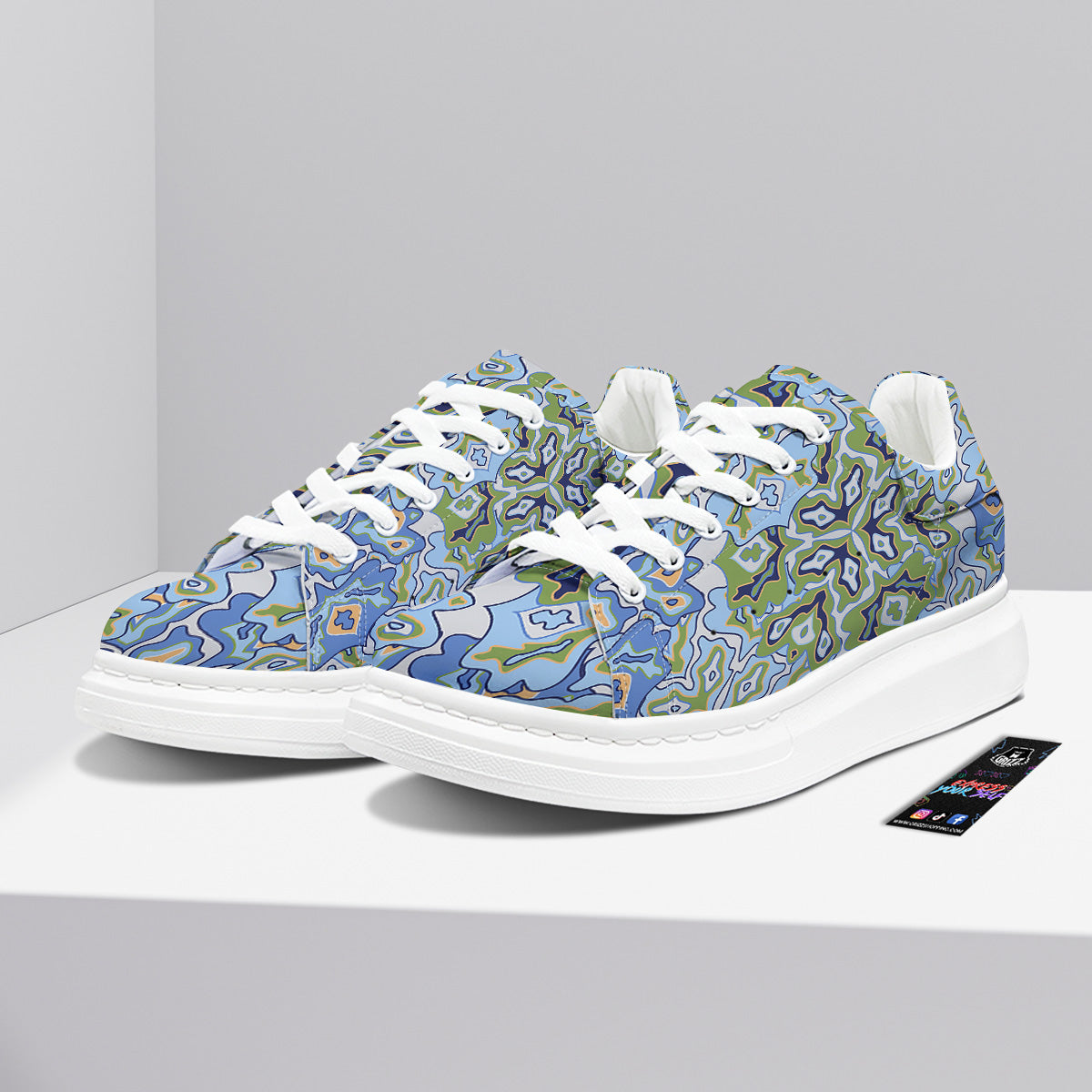 Kaleidoscope Boho Print Platform Shoes-grizzshop