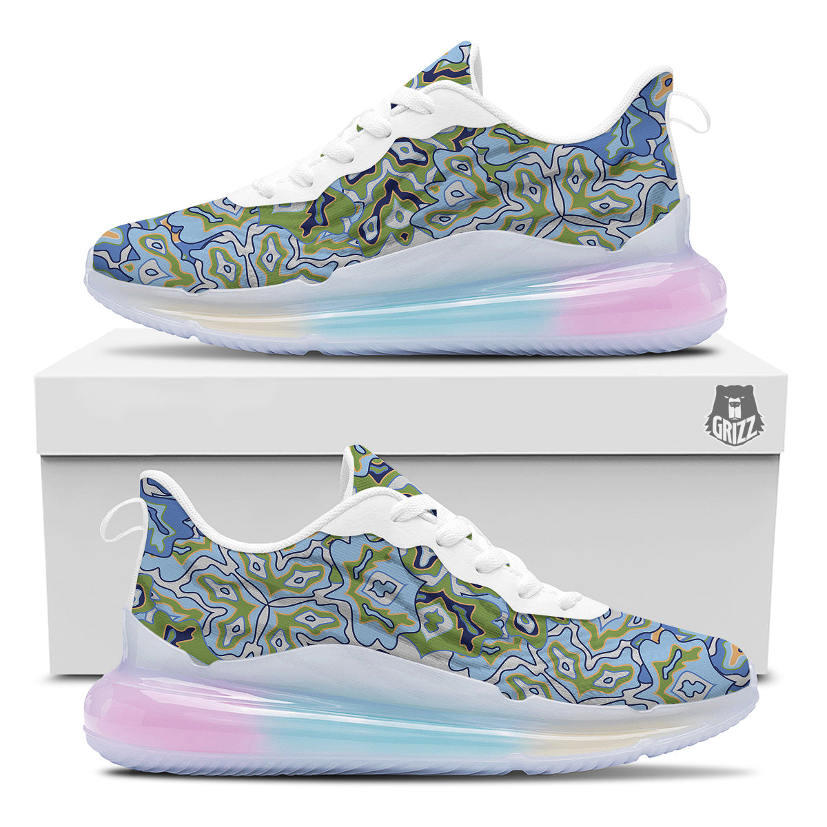 Kaleidoscope Boho Print Running Sneakers-grizzshop
