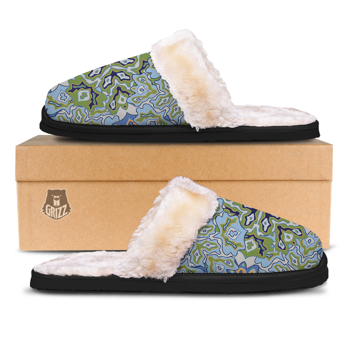 Kaleidoscope Boho Print Slippers-grizzshop