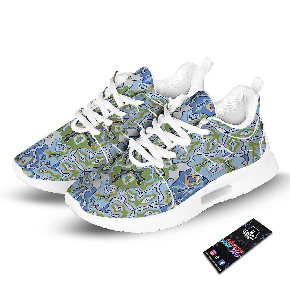 Kaleidoscope Boho Print Tennis Shoes-grizzshop