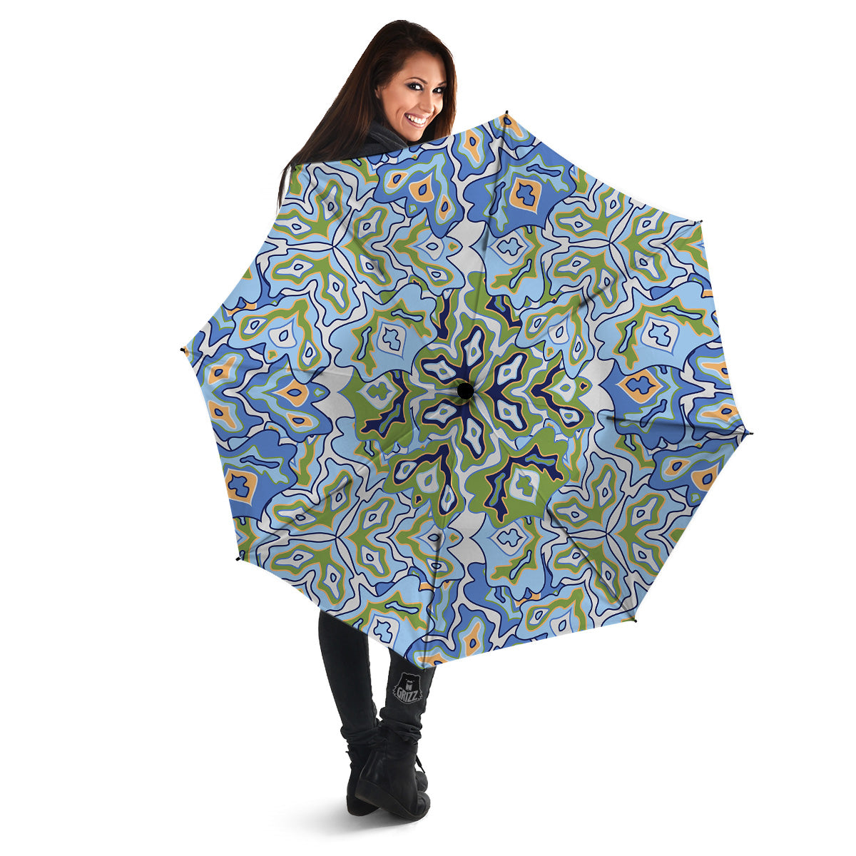 Kaleidoscope Boho Print Umbrella-grizzshop