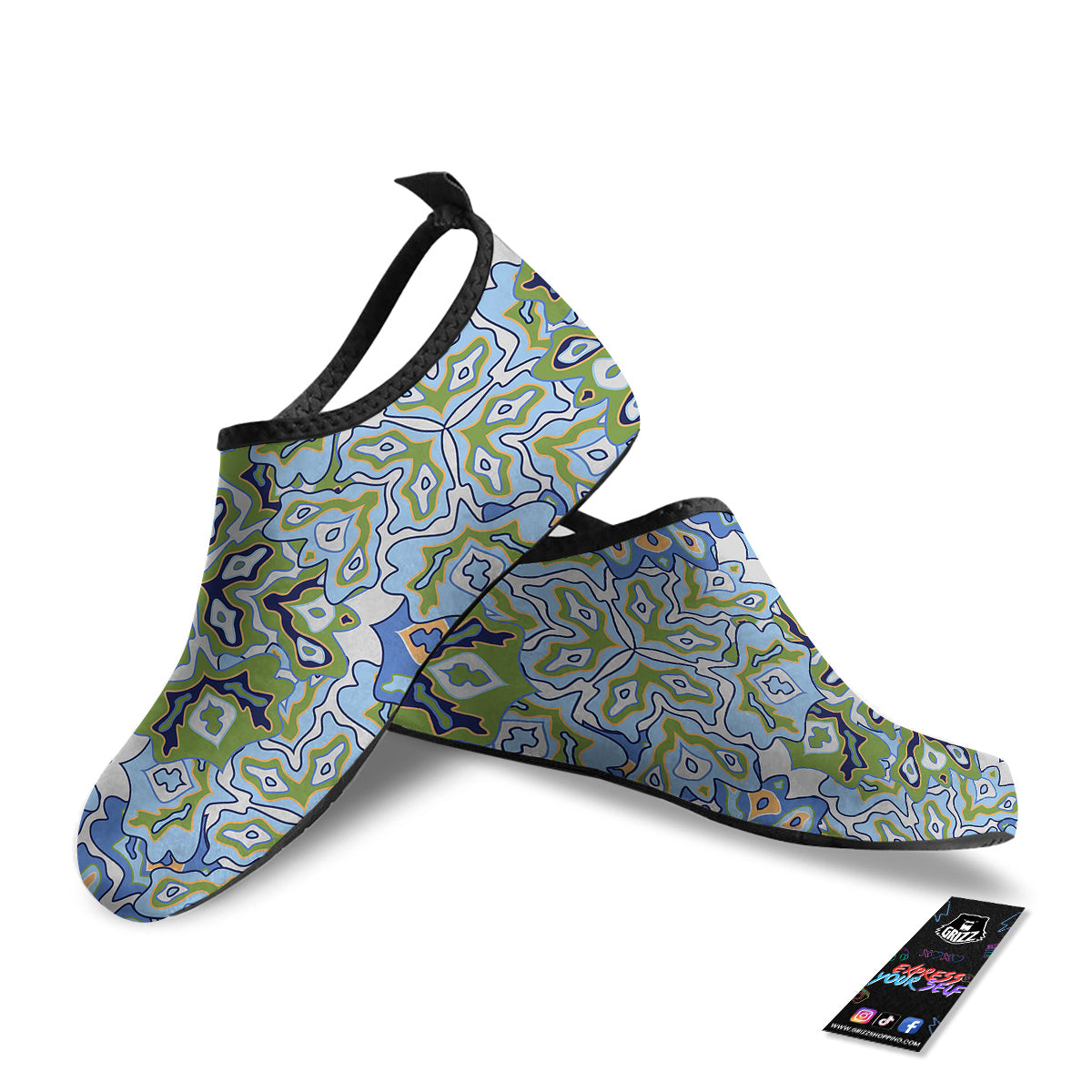 Kaleidoscope Boho Print Water Shoes-grizzshop