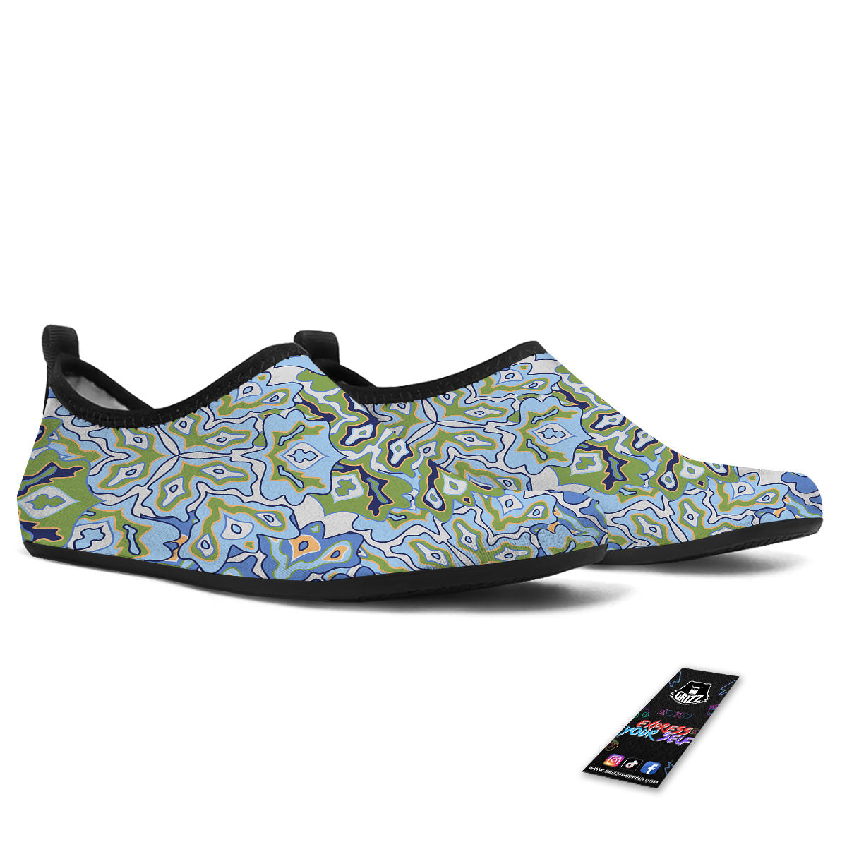 Kaleidoscope Boho Print Water Shoes-grizzshop