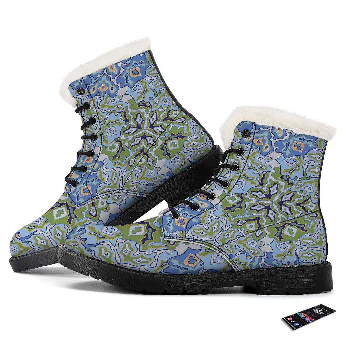 Kaleidoscope Boho Print Winter Boots-grizzshop