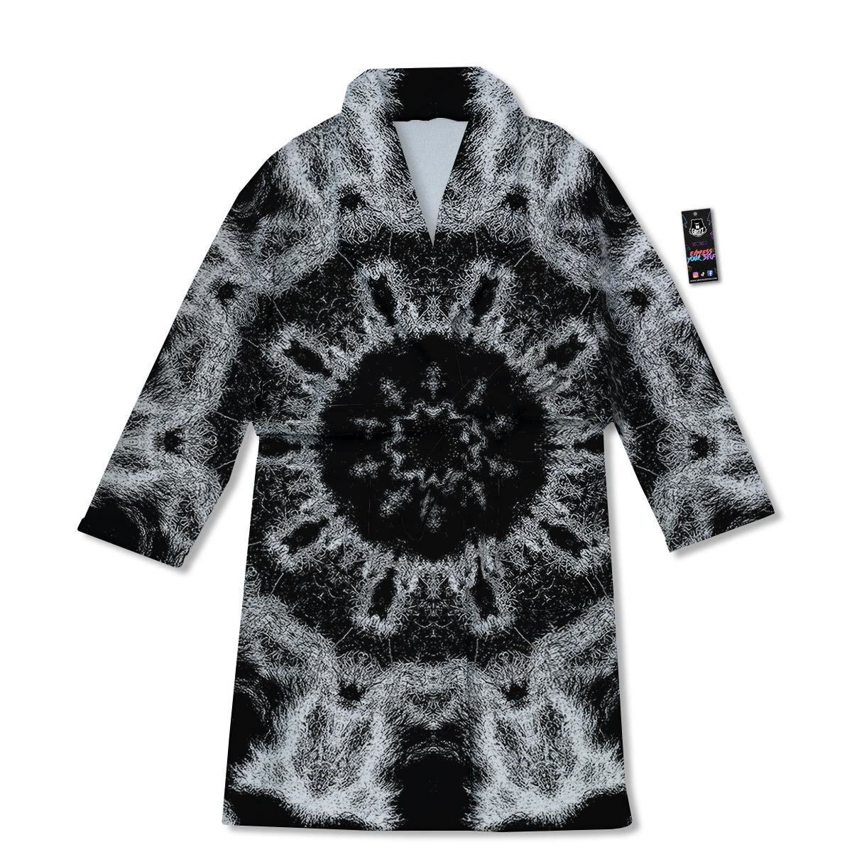 Kaleidoscope Cloud Dark Print Bathrobe-grizzshop