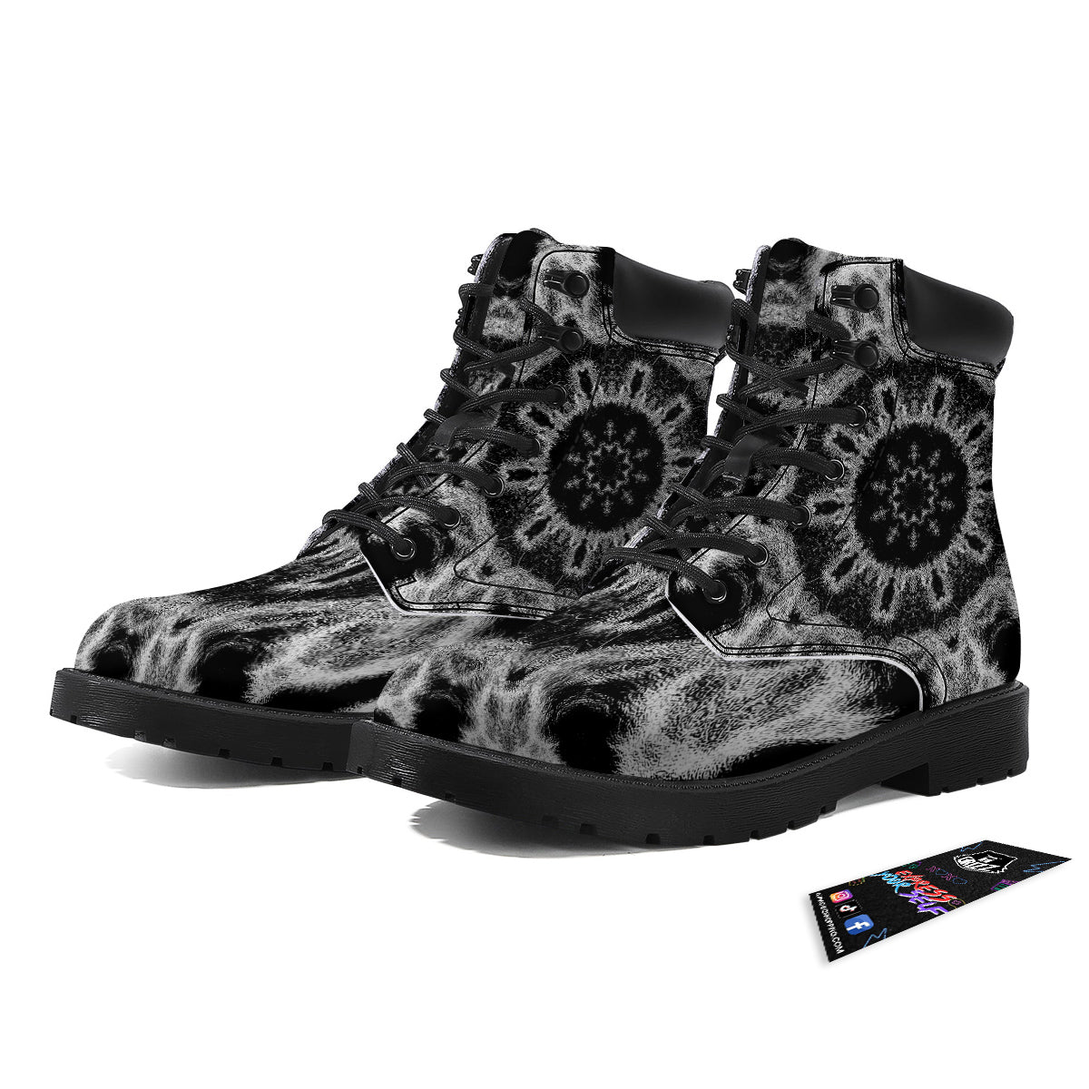 Kaleidoscope Cloud Dark Print Boots-grizzshop