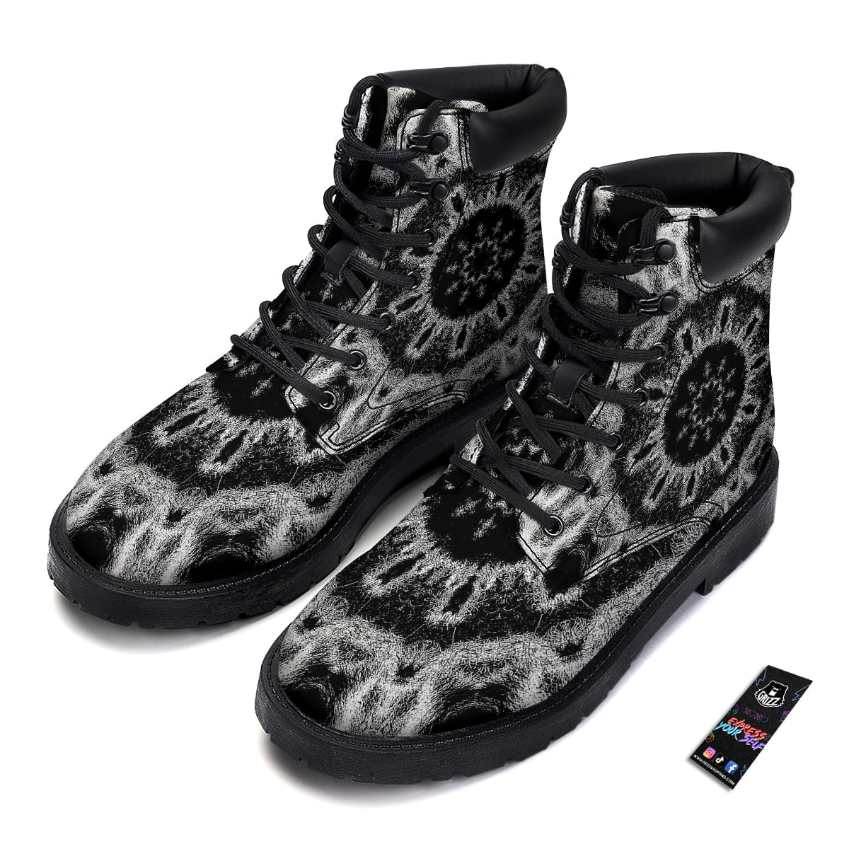 Kaleidoscope Cloud Dark Print Boots-grizzshop
