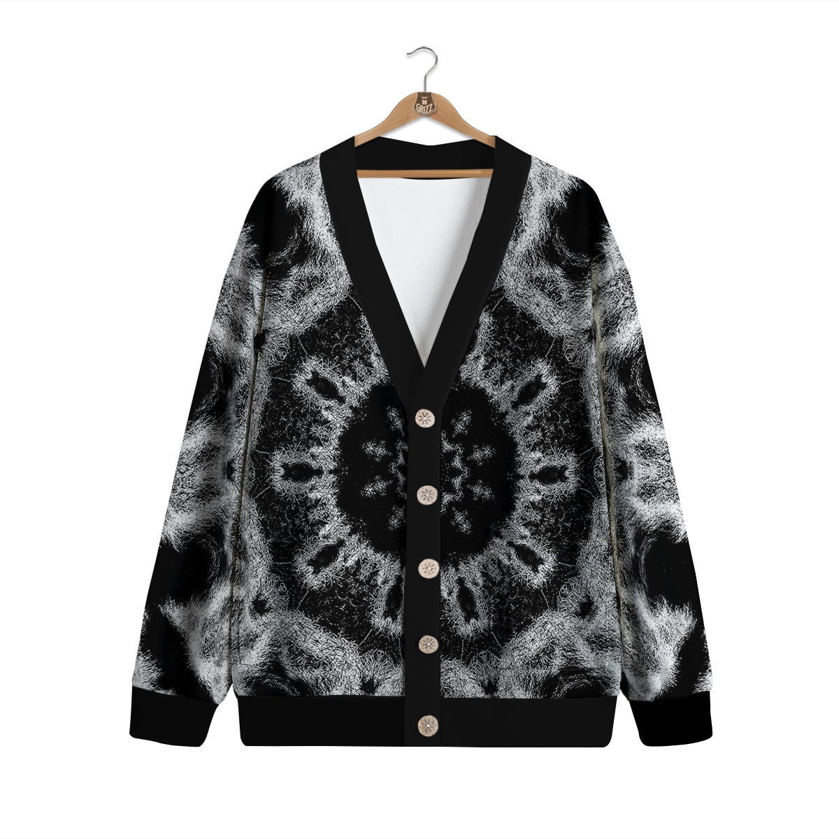 Kaleidoscope Cloud Dark Print Cardigan-grizzshop