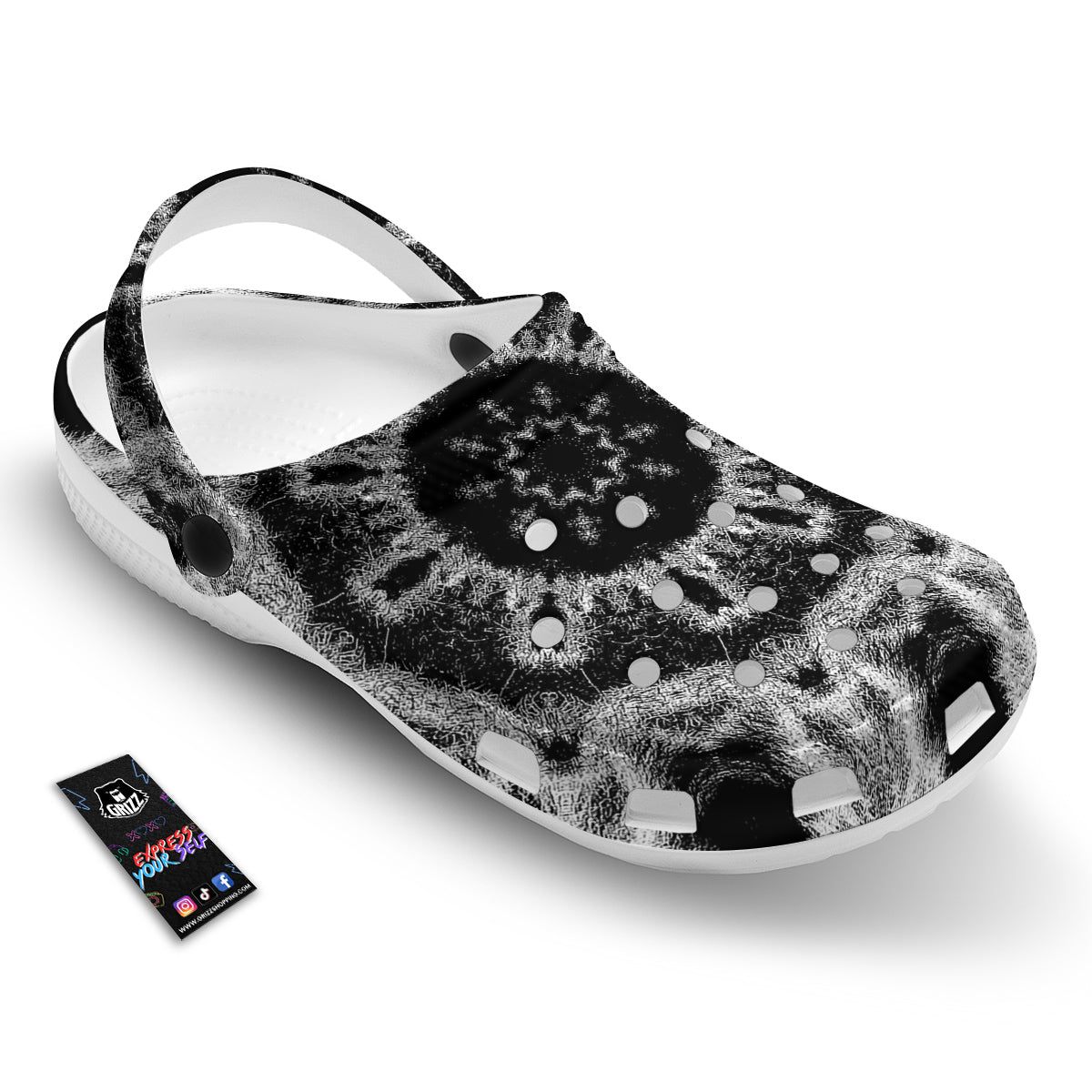 Kaleidoscope Cloud Dark Print Clog-grizzshop