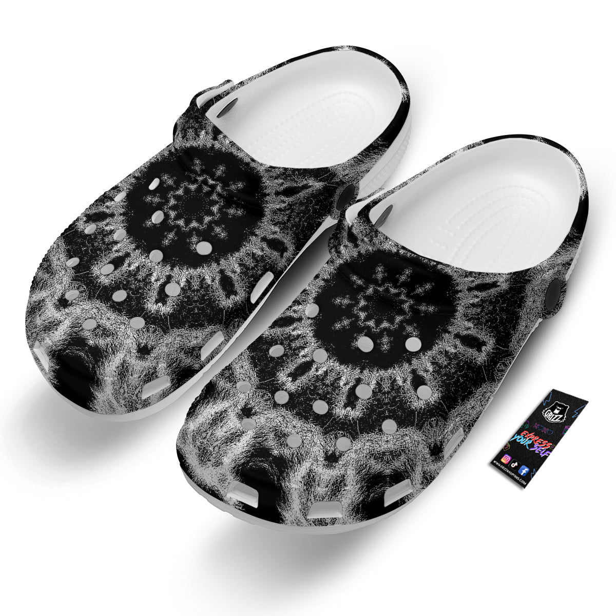 Kaleidoscope Cloud Dark Print Clog-grizzshop