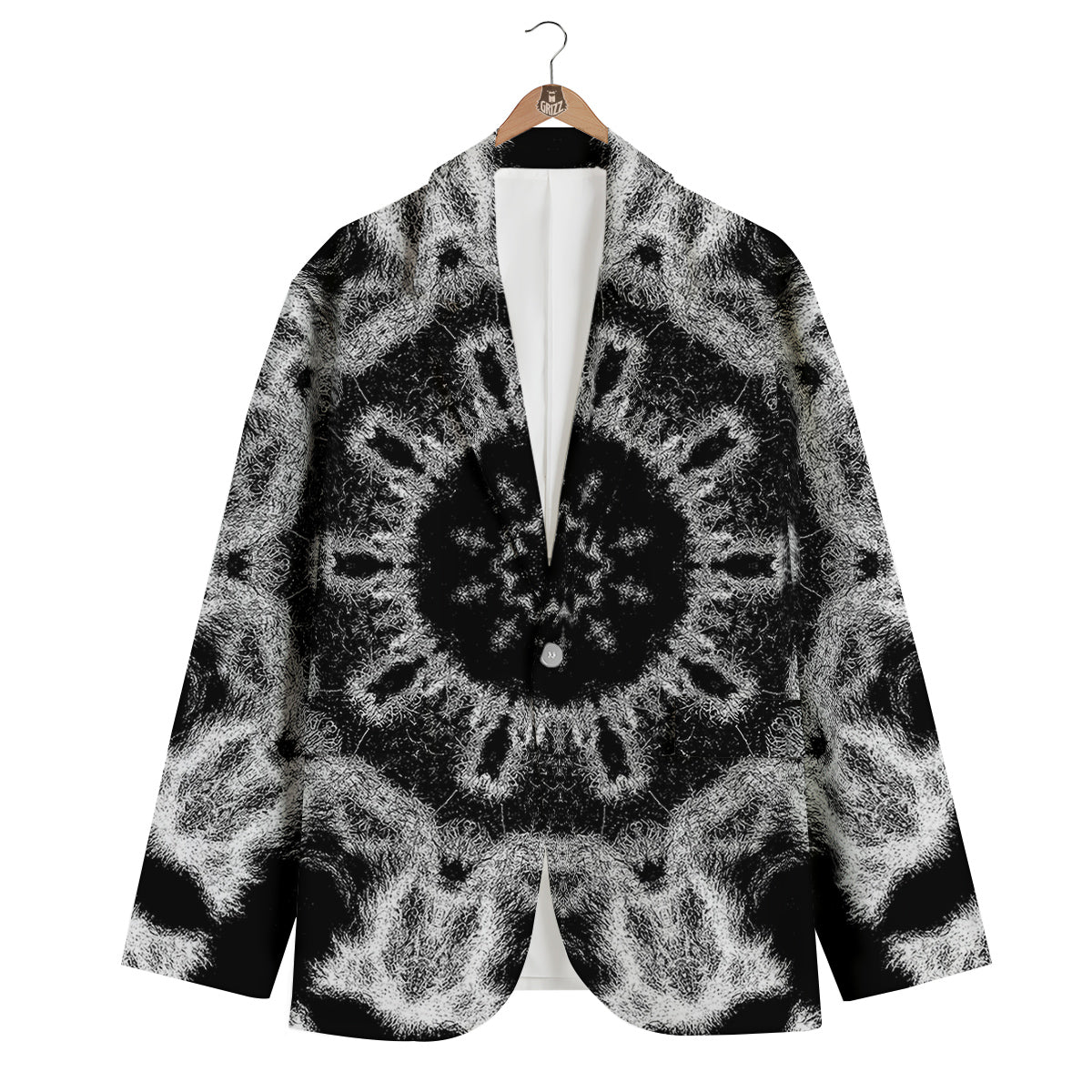 Kaleidoscope Cloud Dark Print Men's Blazer-grizzshop