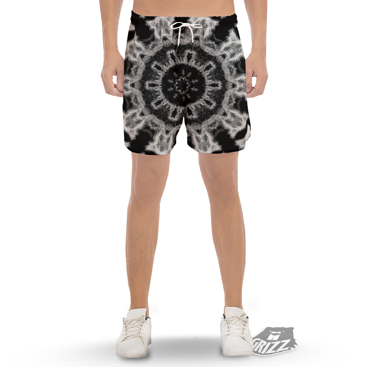 Kaleidoscope Cloud Dark Print Men's Gym Shorts-grizzshop