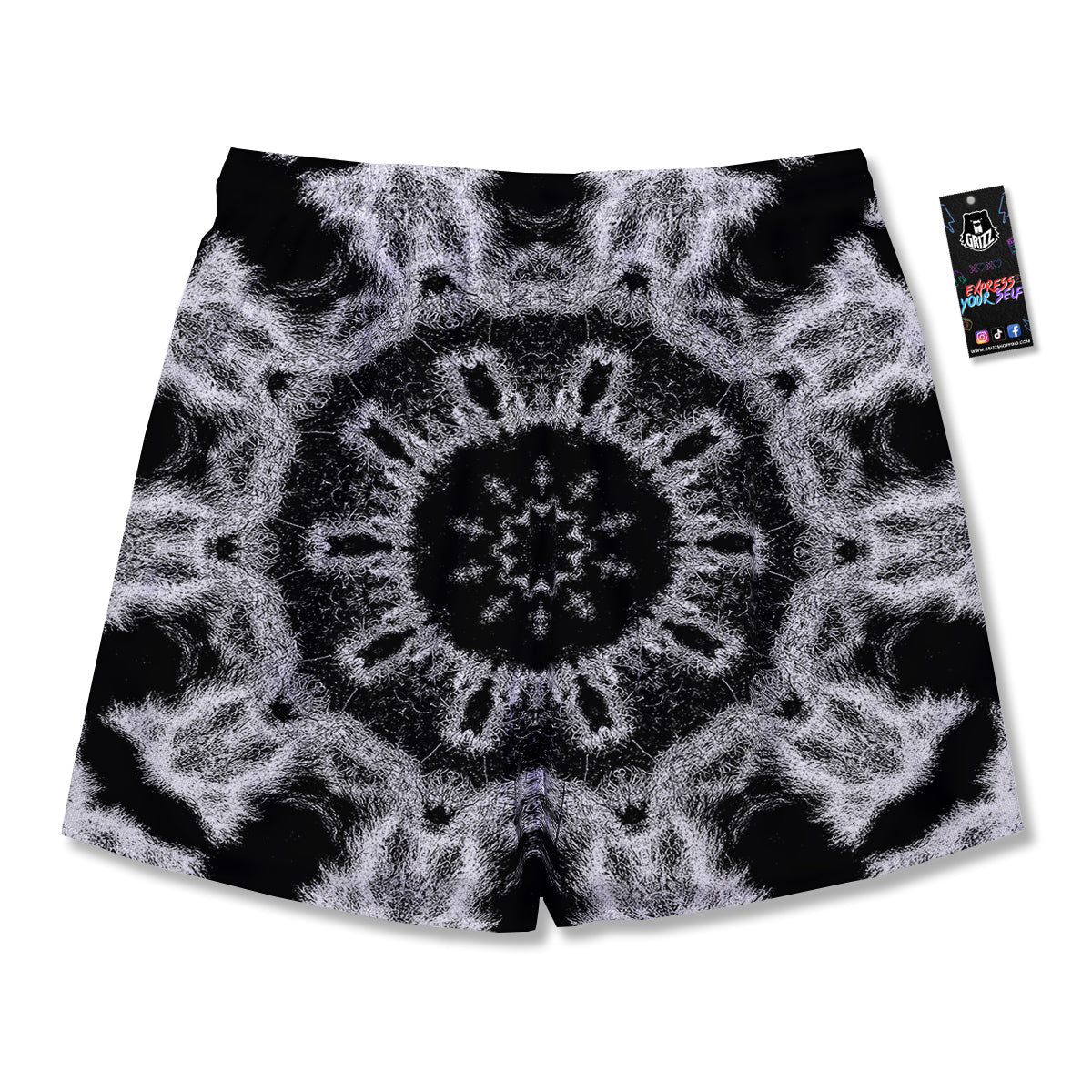 Kaleidoscope Cloud Dark Print Men's Running Shorts-grizzshop