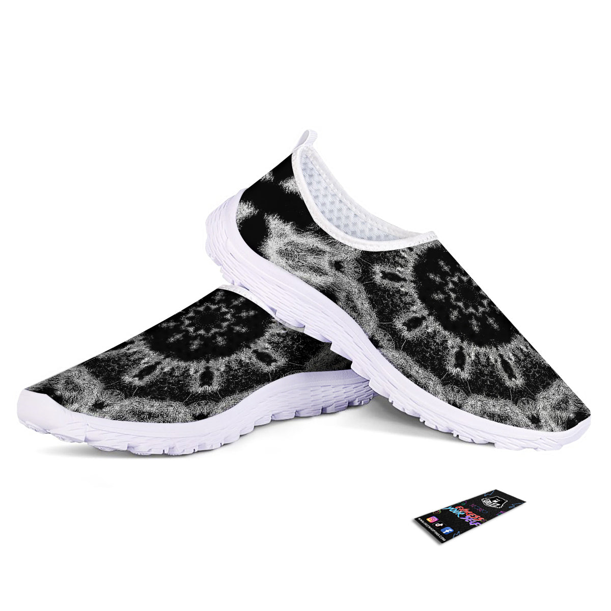 Kaleidoscope Cloud Dark Print Nurse Shoes-grizzshop
