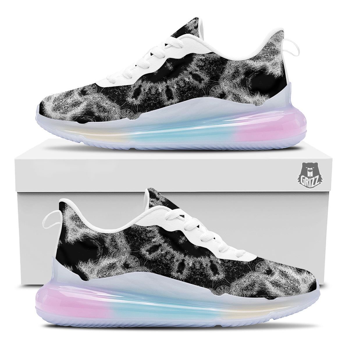 Kaleidoscope Cloud Dark Print Running Sneakers-grizzshop