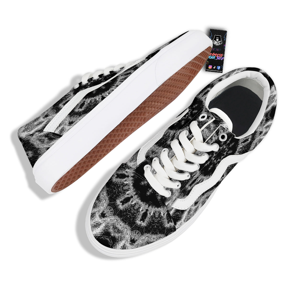 Kaleidoscope Cloud Dark Print Skate Shoes-grizzshop