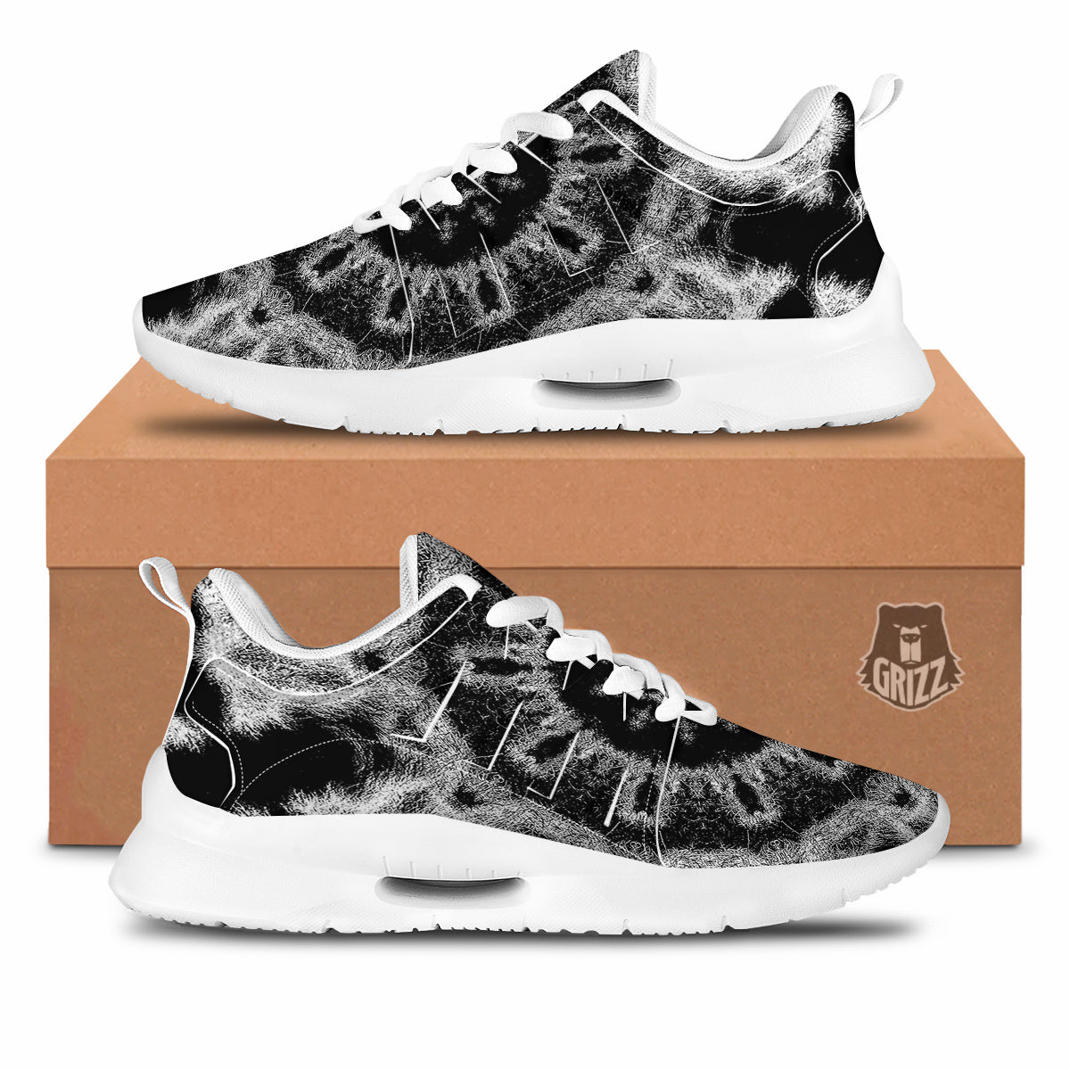 Kaleidoscope Cloud Dark Print Tennis Shoes-grizzshop