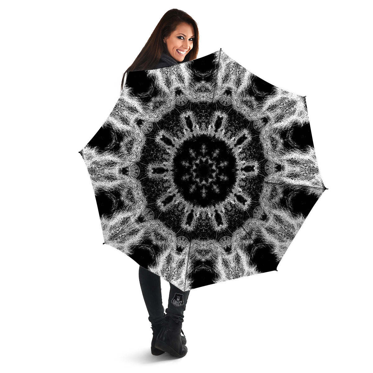 Kaleidoscope Cloud Dark Print Umbrella-grizzshop