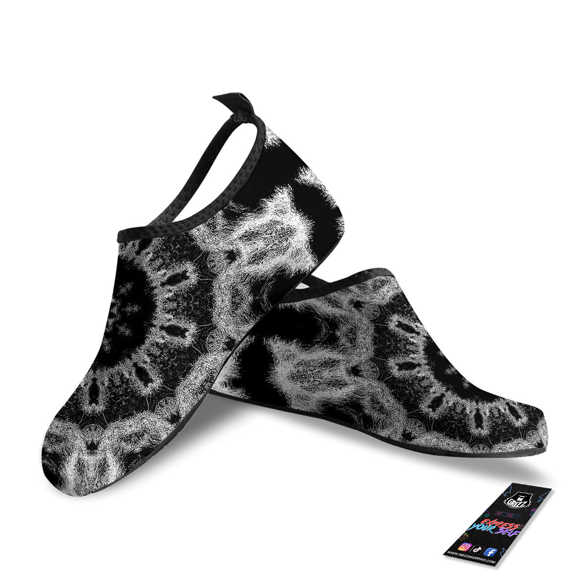 Kaleidoscope Cloud Dark Print Water Shoes-grizzshop