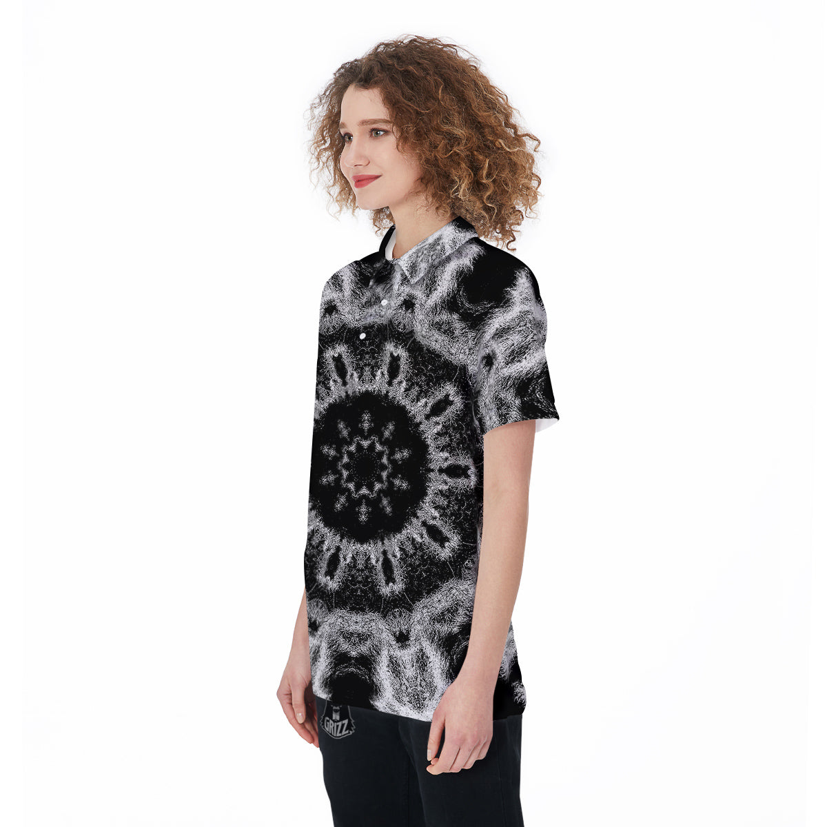 Kaleidoscope Cloud Dark Print Women's Golf Shirts-grizzshop