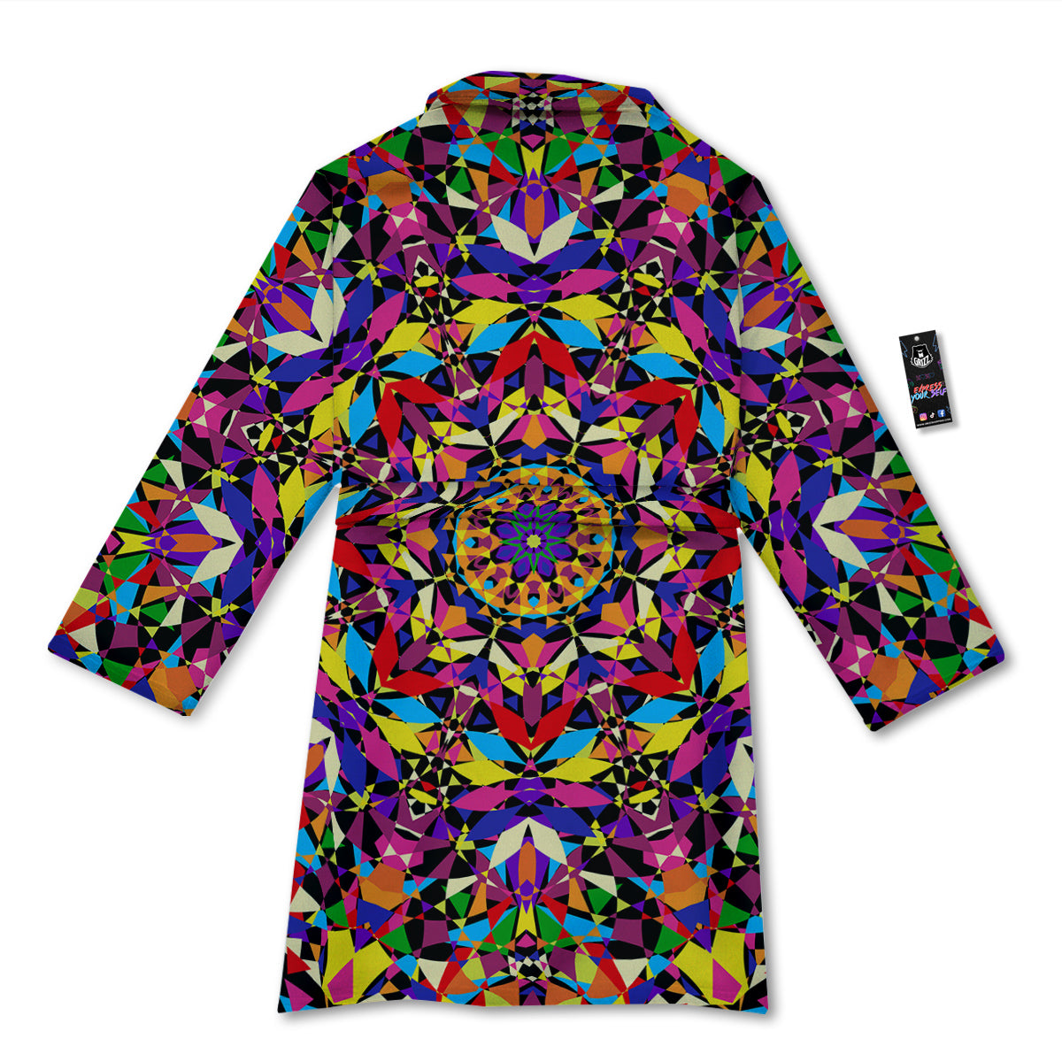 Kaleidoscope Colorful Print Bathrobe-grizzshop
