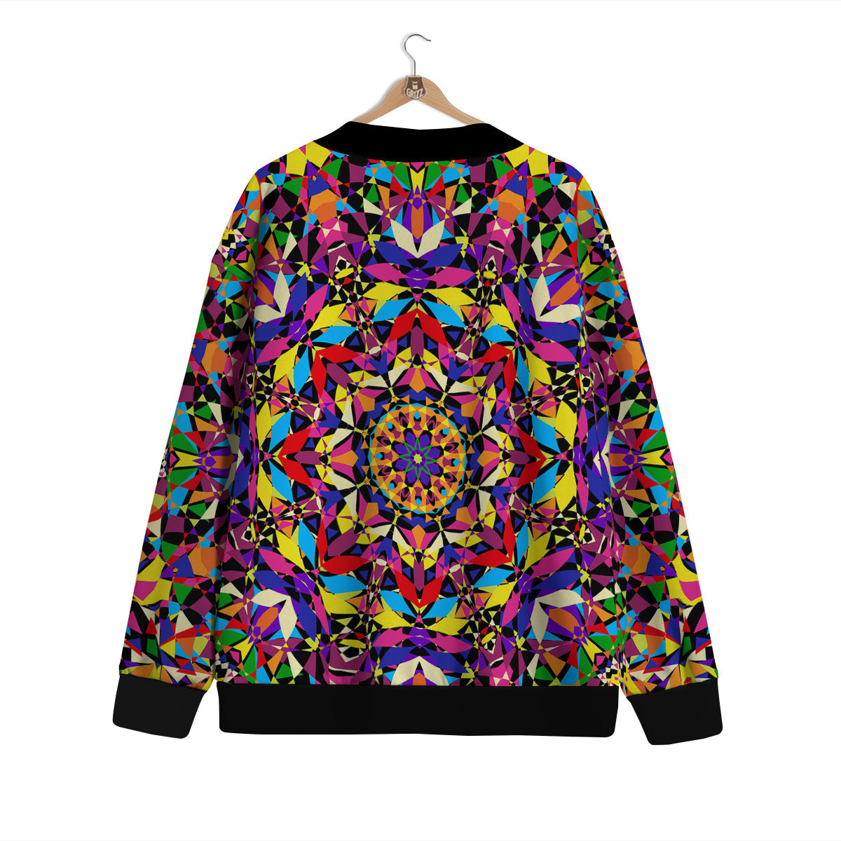 Kaleidoscope Colorful Print Cardigan-grizzshop