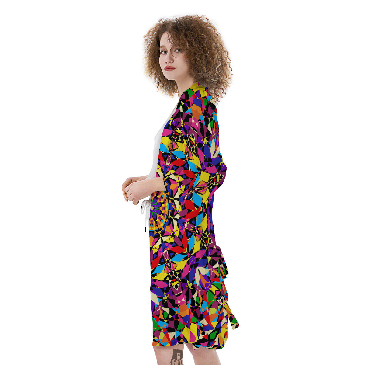 Kaleidoscope Colorful Print Kimono-grizzshop