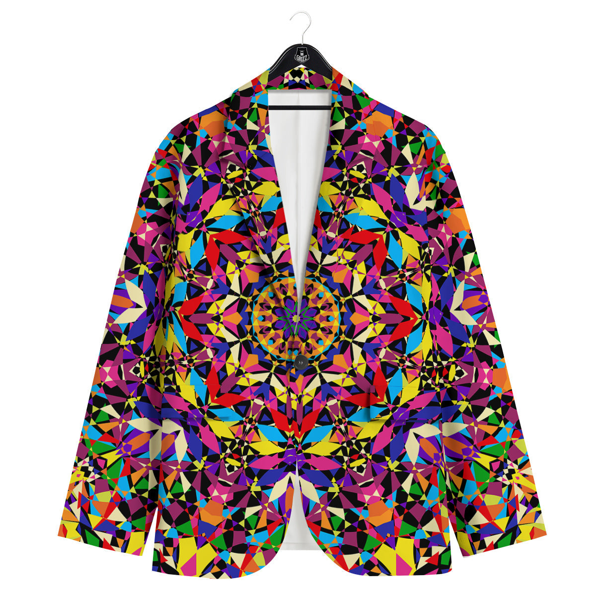 Kaleidoscope Colorful Print Men's Sport Coat-grizzshop