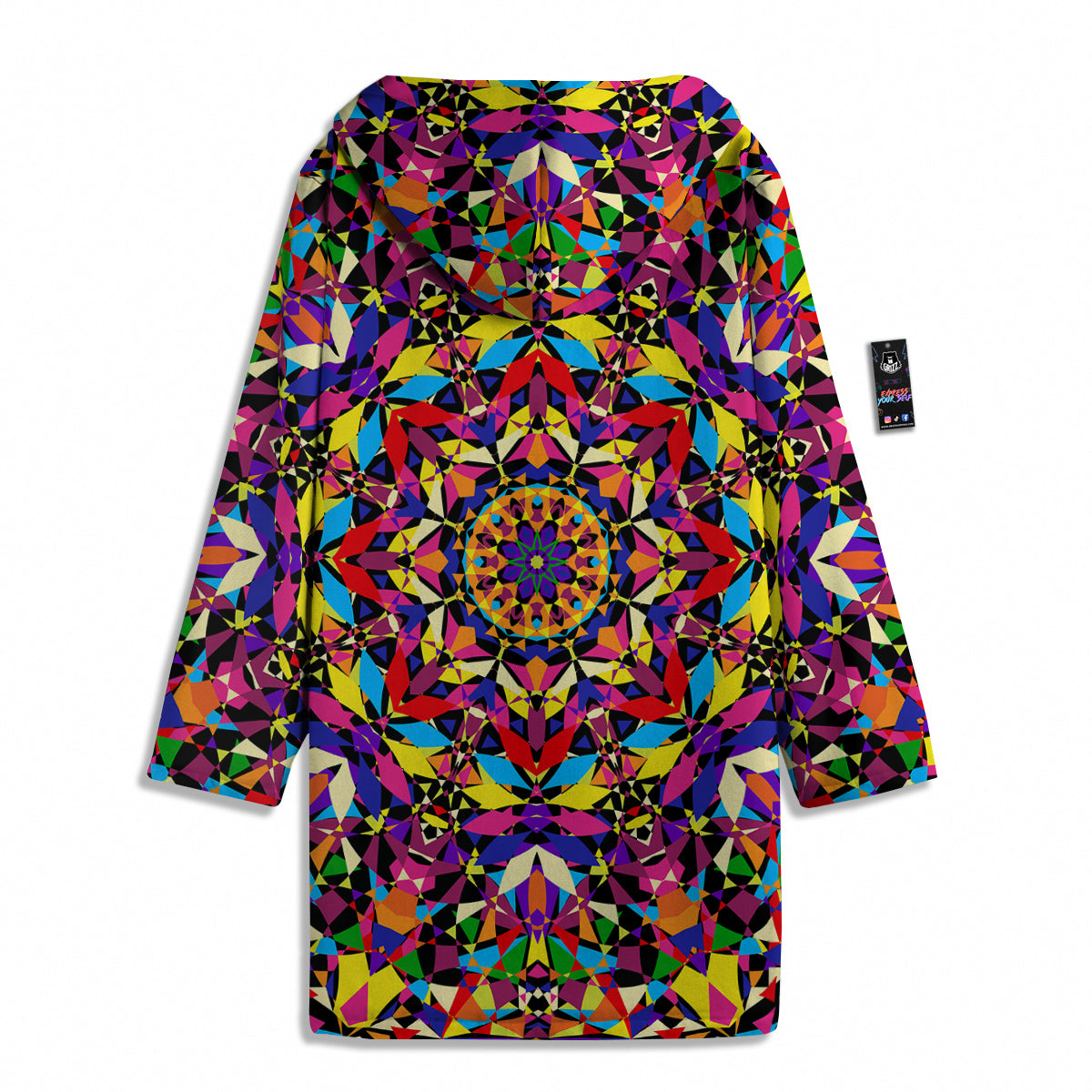 Kaleidoscope Colorful Print Men's Windbreaker Jacket-grizzshop