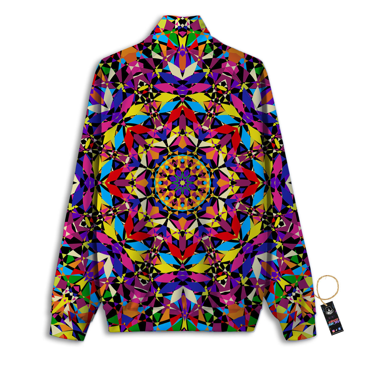 Kaleidoscope Colorful Print Track Jacket-grizzshop