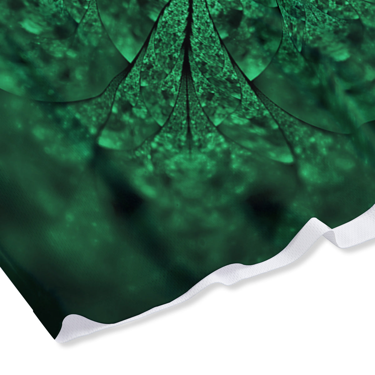 Kaleidoscope Dark Green Print Mesh Shorts