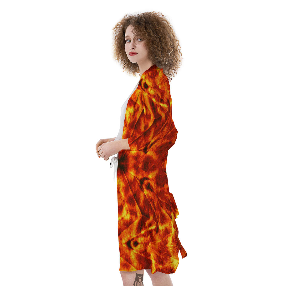 Kaleidoscope Flame Print Kimono-grizzshop