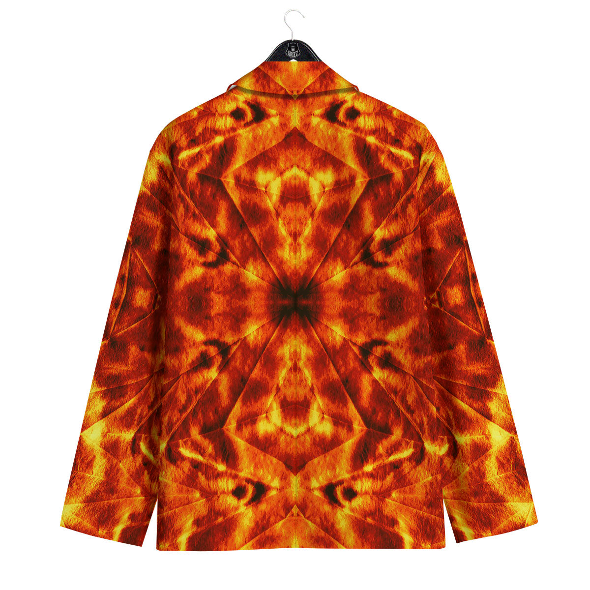 Kaleidoscope Flame Print Men's Sport Coat-grizzshop