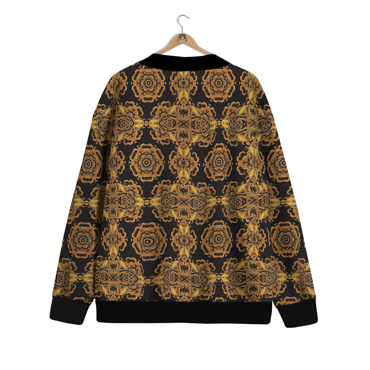 Kaleidoscope Gold Print Cardigan-grizzshop