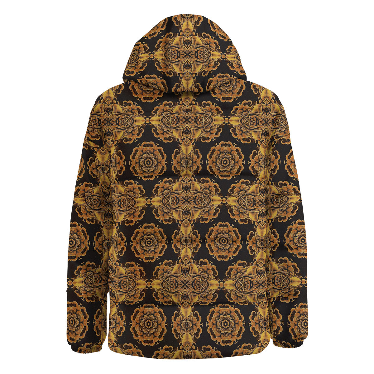 Kaleidoscope Gold Print Down Jacket-grizzshop