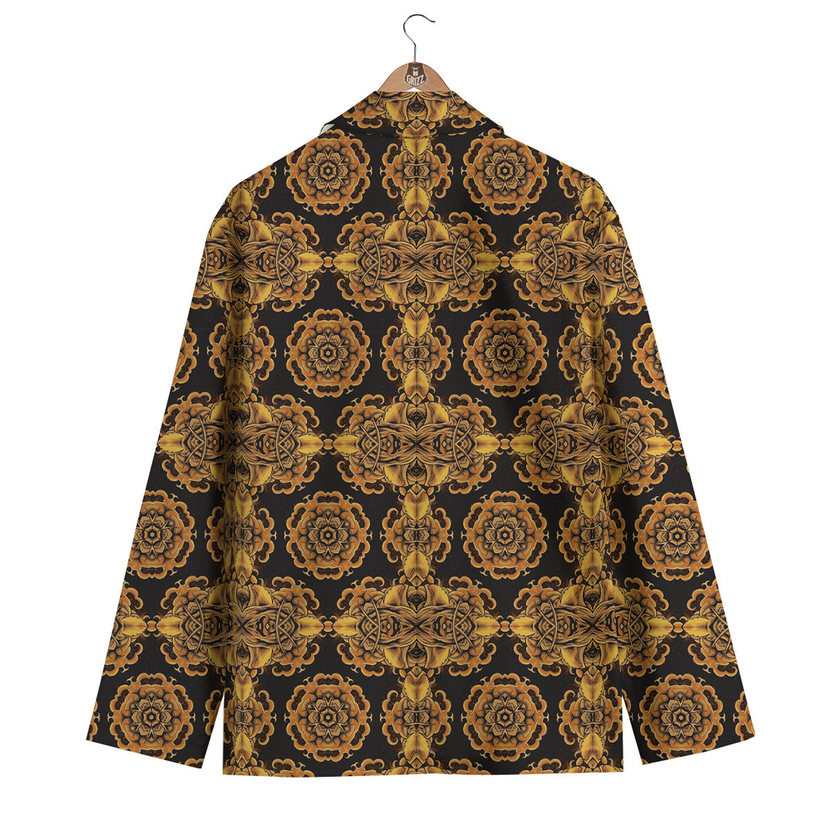 Kaleidoscope Gold Print Men's Blazer-grizzshop