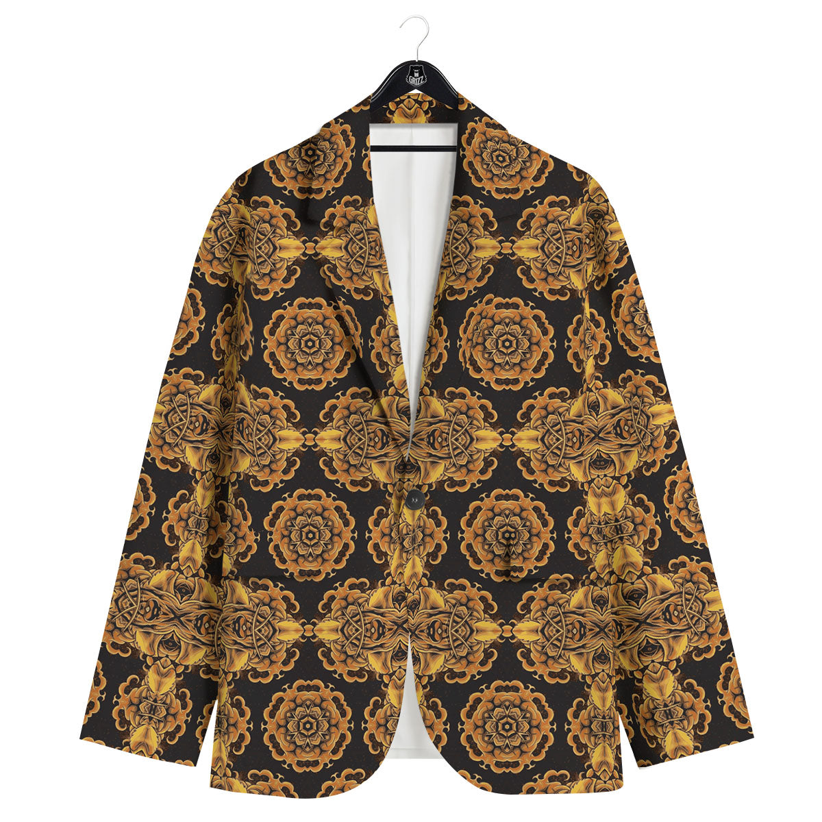 Kaleidoscope Gold Print Men's Sport Coat-grizzshop
