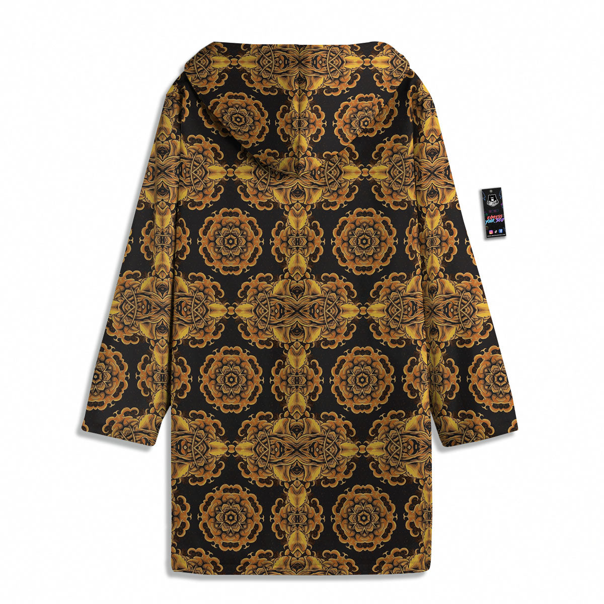 Kaleidoscope Gold Print Men's Windbreaker Jacket-grizzshop