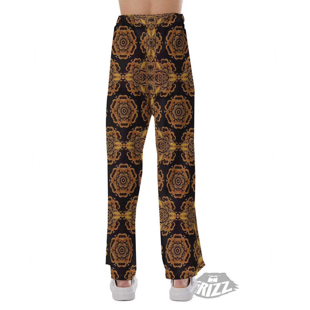 Kaleidoscope Gold Print Pajama Pants-grizzshop