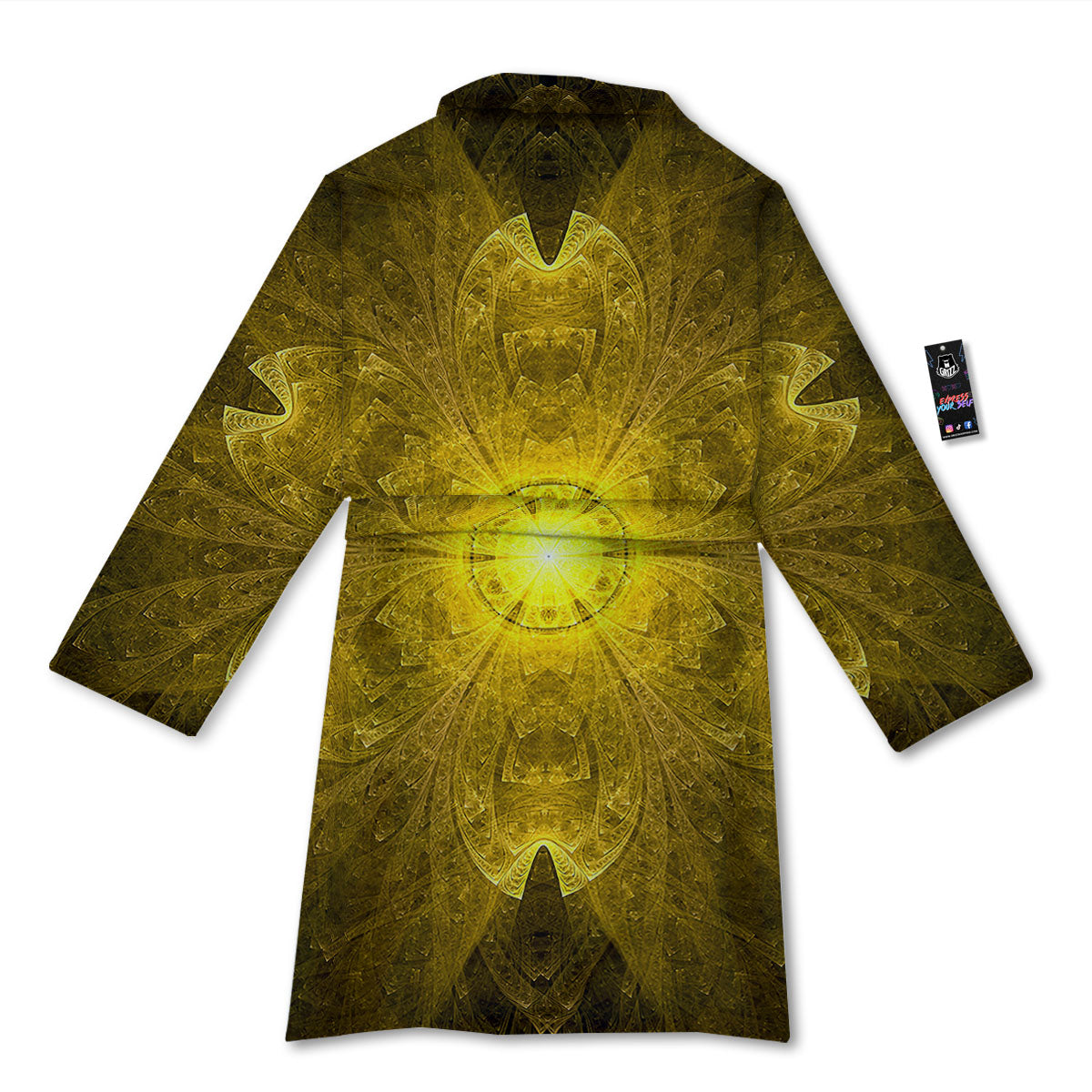 Kaleidoscope Golden Print Bathrobe-grizzshop