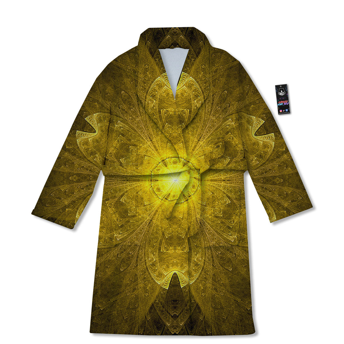 Kaleidoscope Golden Print Bathrobe-grizzshop