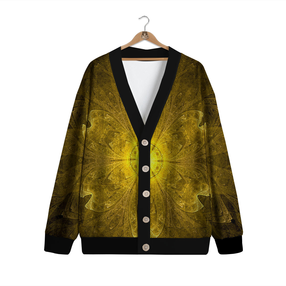 Kaleidoscope Golden Print Cardigan-grizzshop