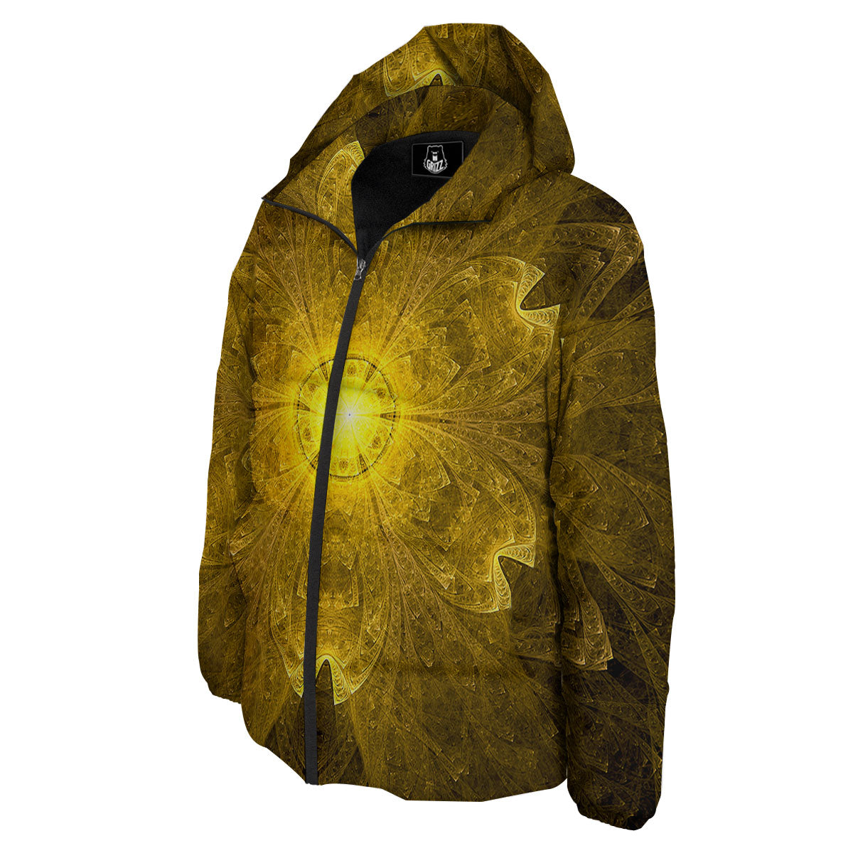 Kaleidoscope Golden Print Down Jacket-grizzshop